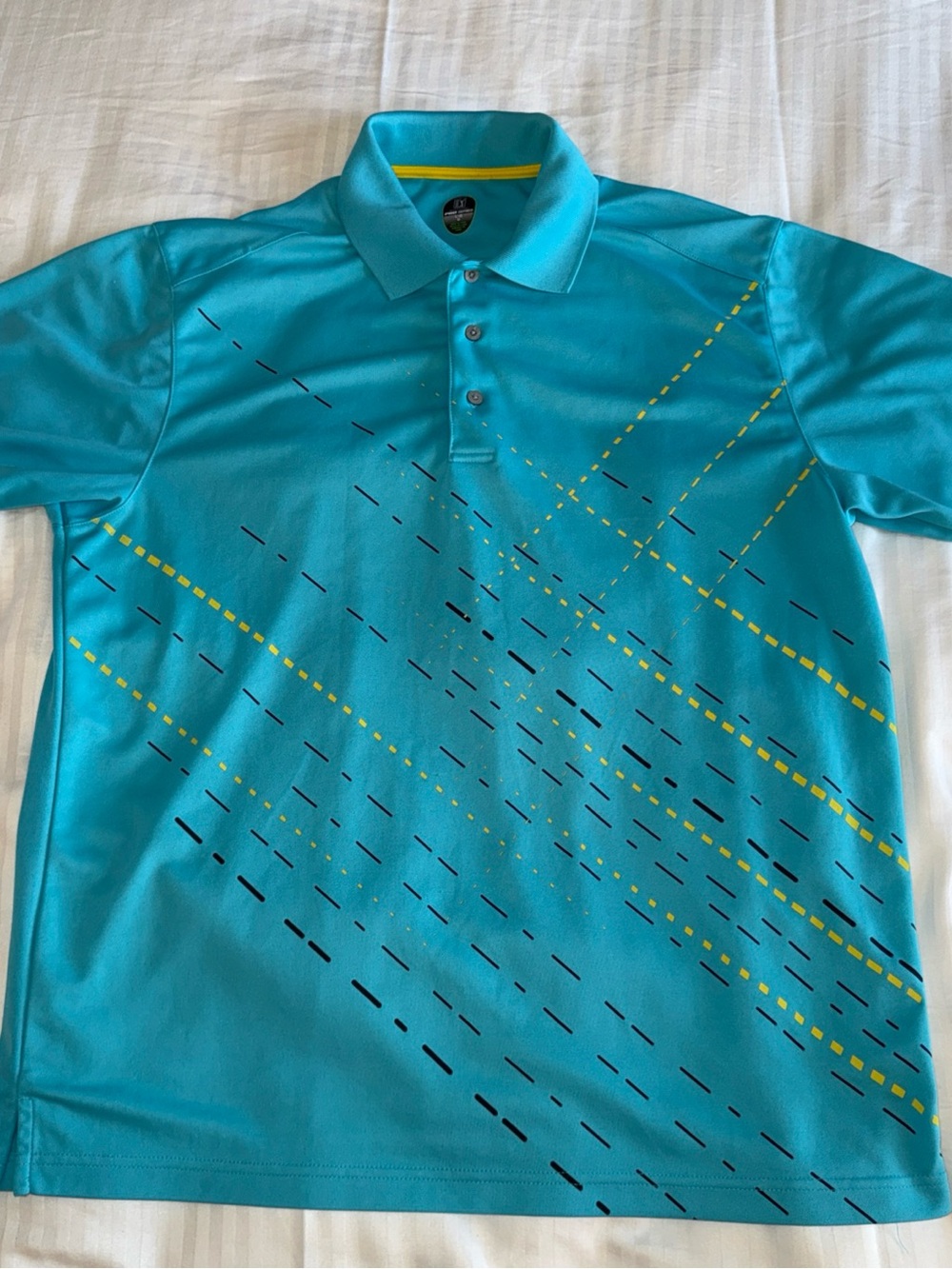 PGA Tour Pro Series/Polo Shirt/ Teal Short Sleeve/Golf  Polo/ Men Size L
